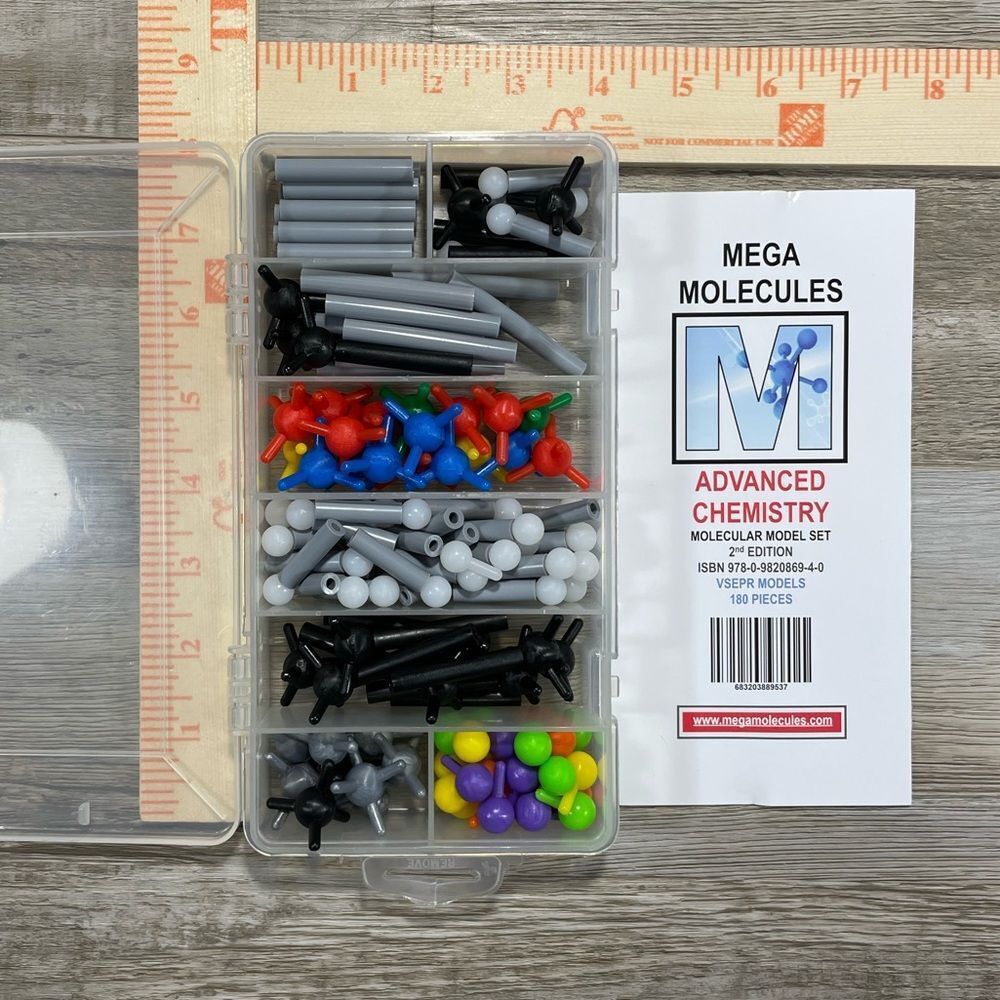 Mega Molecules Advanced Chemistry Model Set 180pc VSEPR 2nd Ed nib
